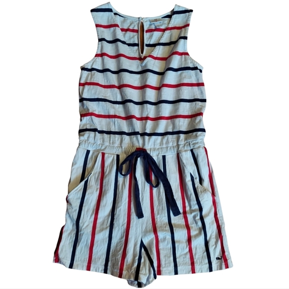 Vineyard Vines For Target Striped Sleeveless Cotton V Neck Romper - Picture 14 of 16